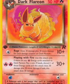 2000 Pokemon Team Rocket Dark Flareon 1st Edition 35/82 NM
